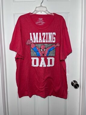 Marvel Big & Tall Red Graphic Spiderman Tee with White Logo